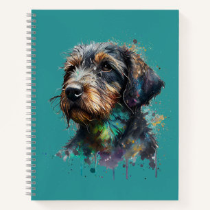 Wirehaired Dachshund Watercolor Art Notebook