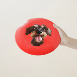 Wirehaired Dachshund Wham-O Frisbee
