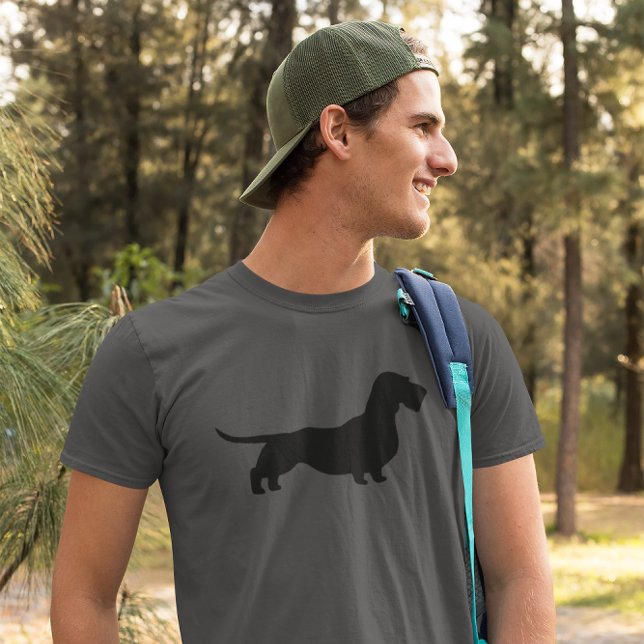 Wirehaired Dachshund | Wiener Dog Silhouette T-Shirt (Creator Uploaded)