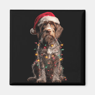 Wirehaired Inting Griffon Christmas Graphics Dog L Magnet