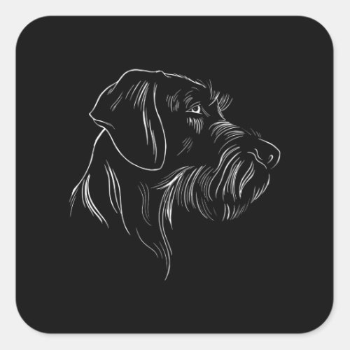 Wirehaired Pointer Square Sticker
