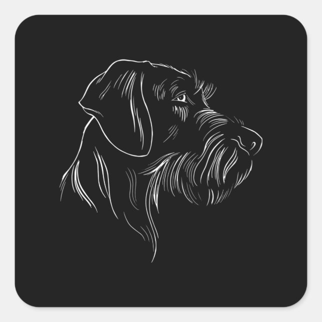 Wirehaired Pointer Square Sticker (Front)