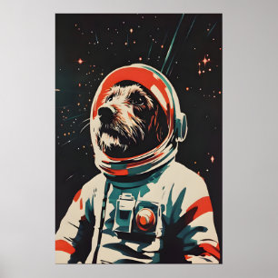 Wirehaired Pointing Griffon Astronaut Poster