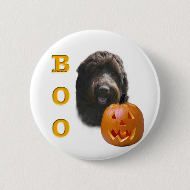 Wirehaired Pointing Griffon Boo Button (Front)