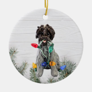 Wirehaired Pointing Griffon Ceramic Ornament