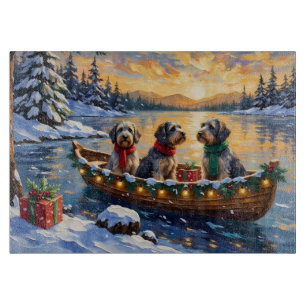 Wirehaired Pointing Griffon Christmas Boat Holiday Cutting Board