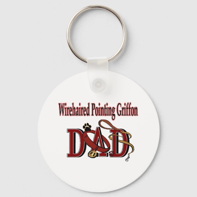 Wirehaired Pointing Griffon Dad Keychain (Front)
