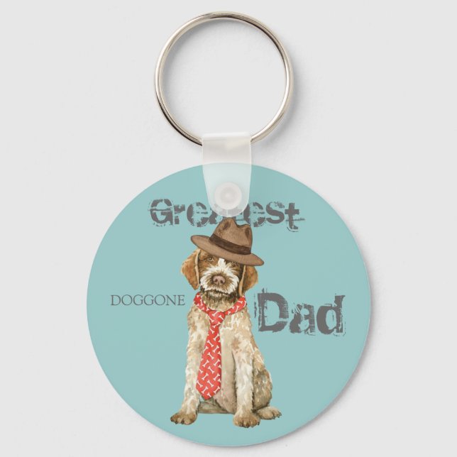 Wirehaired Pointing Griffon Dad Keychain (Front)