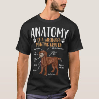 Wirehaired Pointing Griffon Dog Anatomy T-Shirt