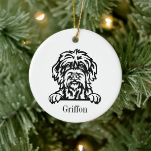 Wirehaired Pointing Griffon dog Ceramic Ornament