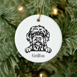 Wirehaired Pointing Griffon dog  Ceramic Ornament