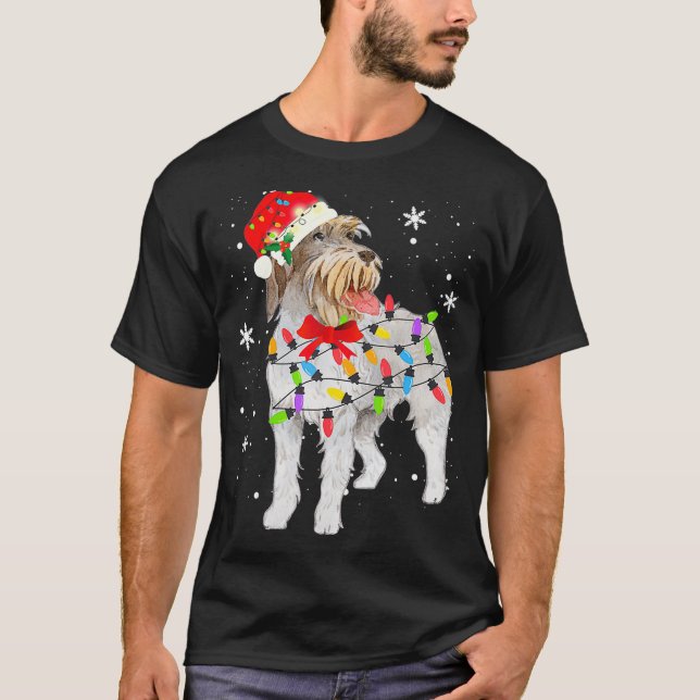 Wirehaired Pointing Griffon Dog Christmas Xmas Mom T-Shirt (Front)