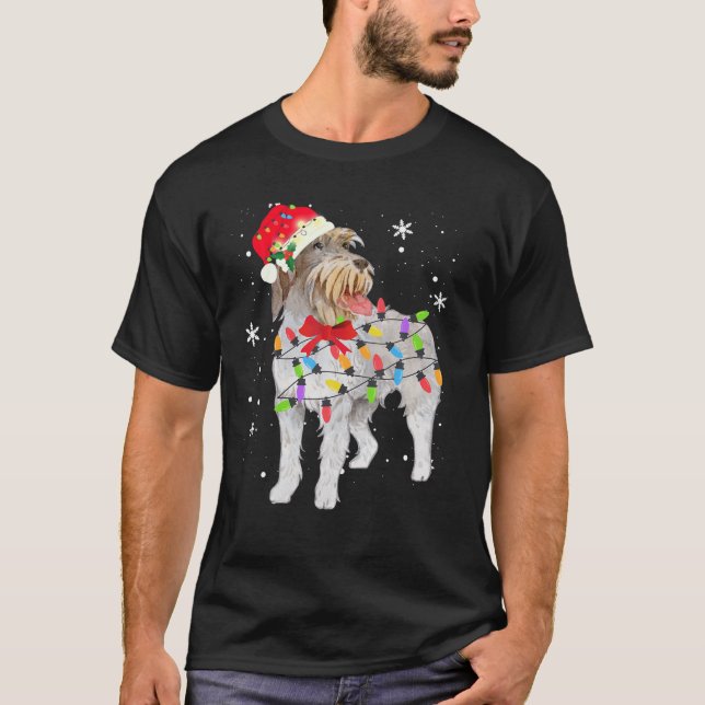 Wirehaired Pointing Griffon Dog Christmas Xmas Mom T-Shirt (Front)