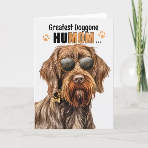 Wirehaired Pointing Griffon Dog Mothers Day Holiday Card