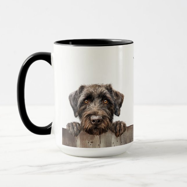 Wirehaired Pointing Griffon Dog Mug (Left)