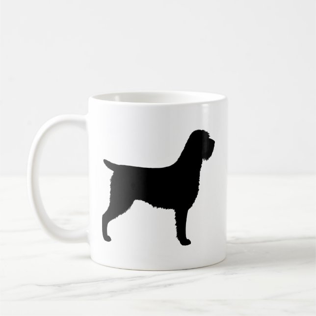 Wirehaired Pointing Griffon Dog Silhouettes Coffee Mug (Left)
