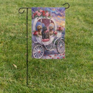 Wirehaired Pointing Griffon Dog Valentine's Day Garden Flag