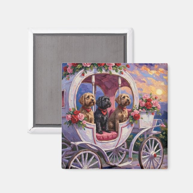 Wirehaired Pointing Griffon Dog Valentine's Day Magnet (Front/Back)