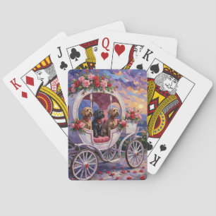 Wirehaired Pointing Griffon Dog Valentine's Day Poker Cards