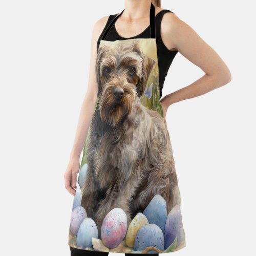 Wirehaired Pointing Griffon Easter Eggs Holiday Apron