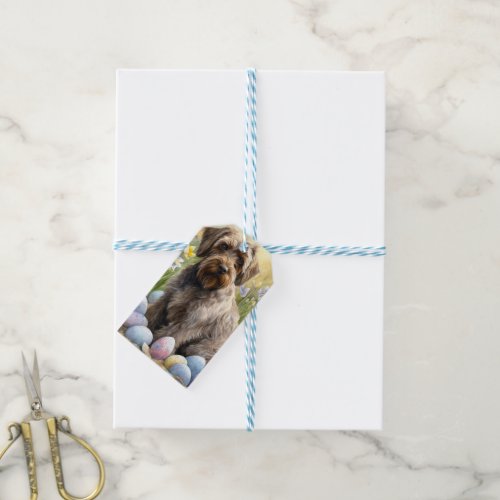 Wirehaired Pointing Griffon Easter Eggs Holiday Gift Tags