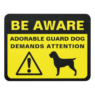 Wirehaired Pointing Griffon Funny Guard Dog Sign
