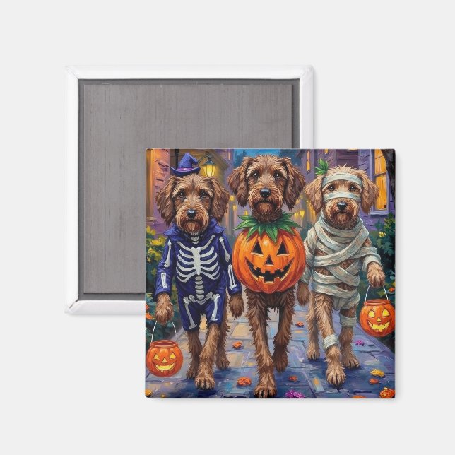 Wirehaired Pointing Griffon Halloween Costumes Magnet (Front/Back)