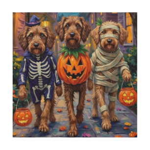 Wirehaired Pointing Griffon Halloween Costumes Wood Wall Art