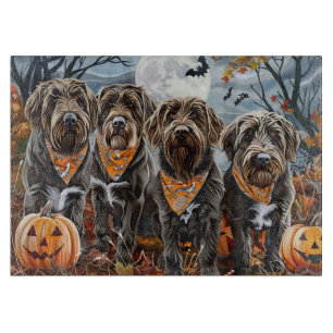 Wirehaired Pointing Griffon Halloween Spooky Cutting Board