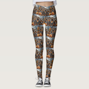 Wirehaired Pointing Griffon Halloween Spooky Leggings