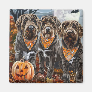 Wirehaired Pointing Griffon Halloween Spooky Magnet