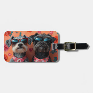 Wirehaired Pointing Griffon Heart Valentine's Day Luggage Tag