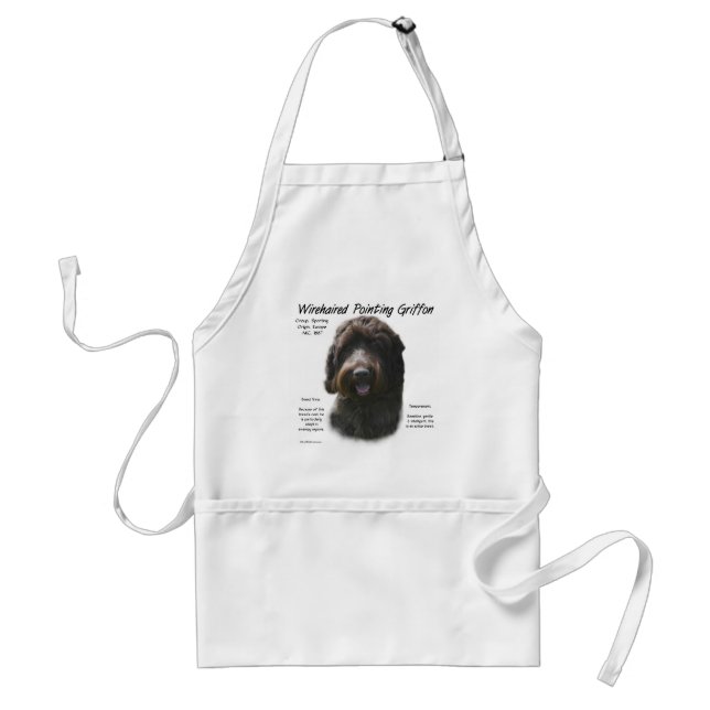 Wirehaired Pointing Griffon History Design Adult Apron (Front)