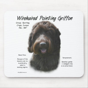 Wirehaired Pointing Griffon History Design Mouse Pad