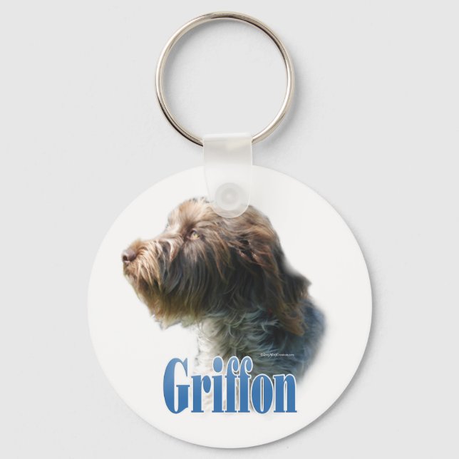 Wirehaired Pointing Griffon Name Keychain (Front)