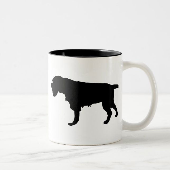Wirehaired Pointing Griffon New Gear Two-Tone Coffee Mug (Right)