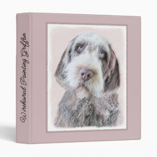 Wirehaired Pointing Griffon Painting - Dog Art 3 R Ring Binder