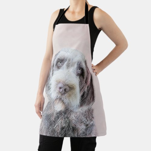 Wirehaired Pointing Griffon Painting _ Dog Art Apron