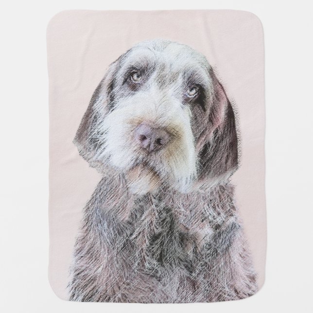 Wirehaired Pointing Griffon Painting - Dog Art Baby Blanket (Front)