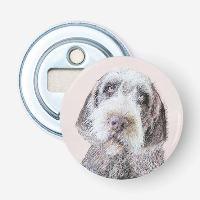 Wirehaired Pointing Griffon Painting - Dog Art Bottle Opener (Front)