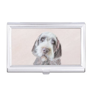 Wirehaired Pointing Griffon Painting - Dog Art Business Card Case