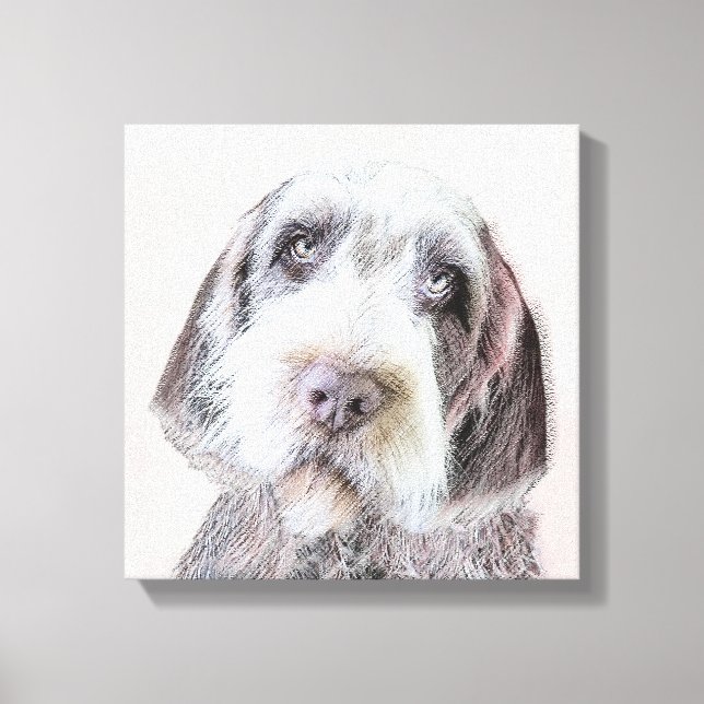 Wirehaired Pointing Griffon Painting - Dog Art Canvas Print (Front)