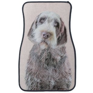 Wirehaired Pointing Griffon Painting - Dog Art Car Floor Mat