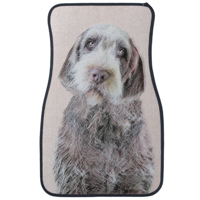 Wirehaired Pointing Griffon Painting - Dog Art Car Floor Mat (Front)