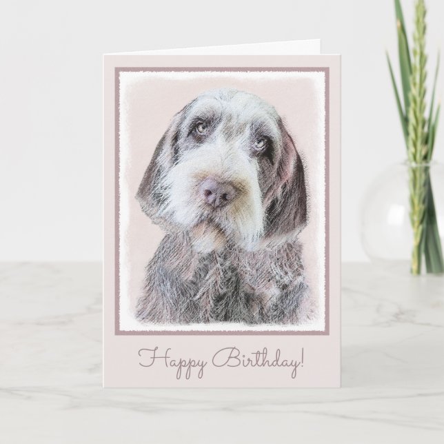 Wirehaired Pointing Griffon Painting - Dog Art Card (Front)