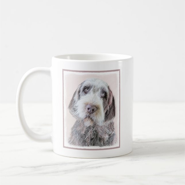 Wirehaired Pointing Griffon Painting - Dog Art Coffee Mug (Left)
