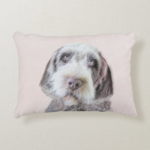 Wirehaired Pointing Griffon Painting - Dog Art Decorative Pillow