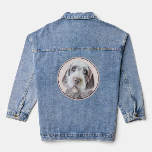 Wirehaired Pointing Griffon Painting - Dog Art Denim Jacket