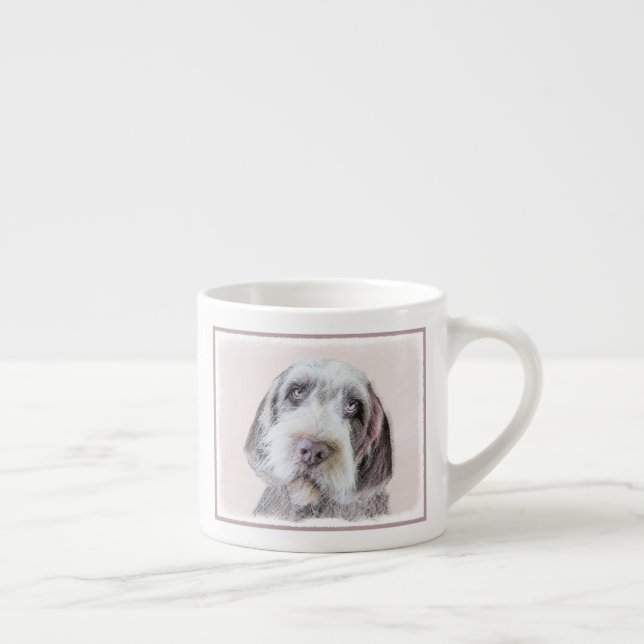Wirehaired Pointing Griffon Painting - Dog Art Espresso Cup (Right)