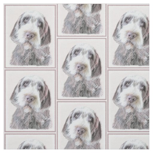 Wirehaired Pointing Griffon Painting - Dog Art Fabric